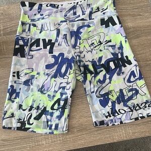 Calvin Klein Blue and Black Print Shorts
